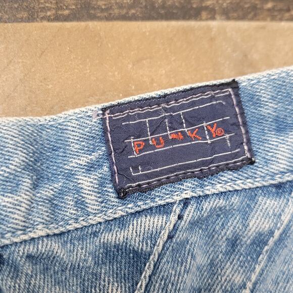 Vintage Punky Womens‎ Denim Blue 100% Cotton Jeans Retro Casual Minimalist - Picture 7 of 13
